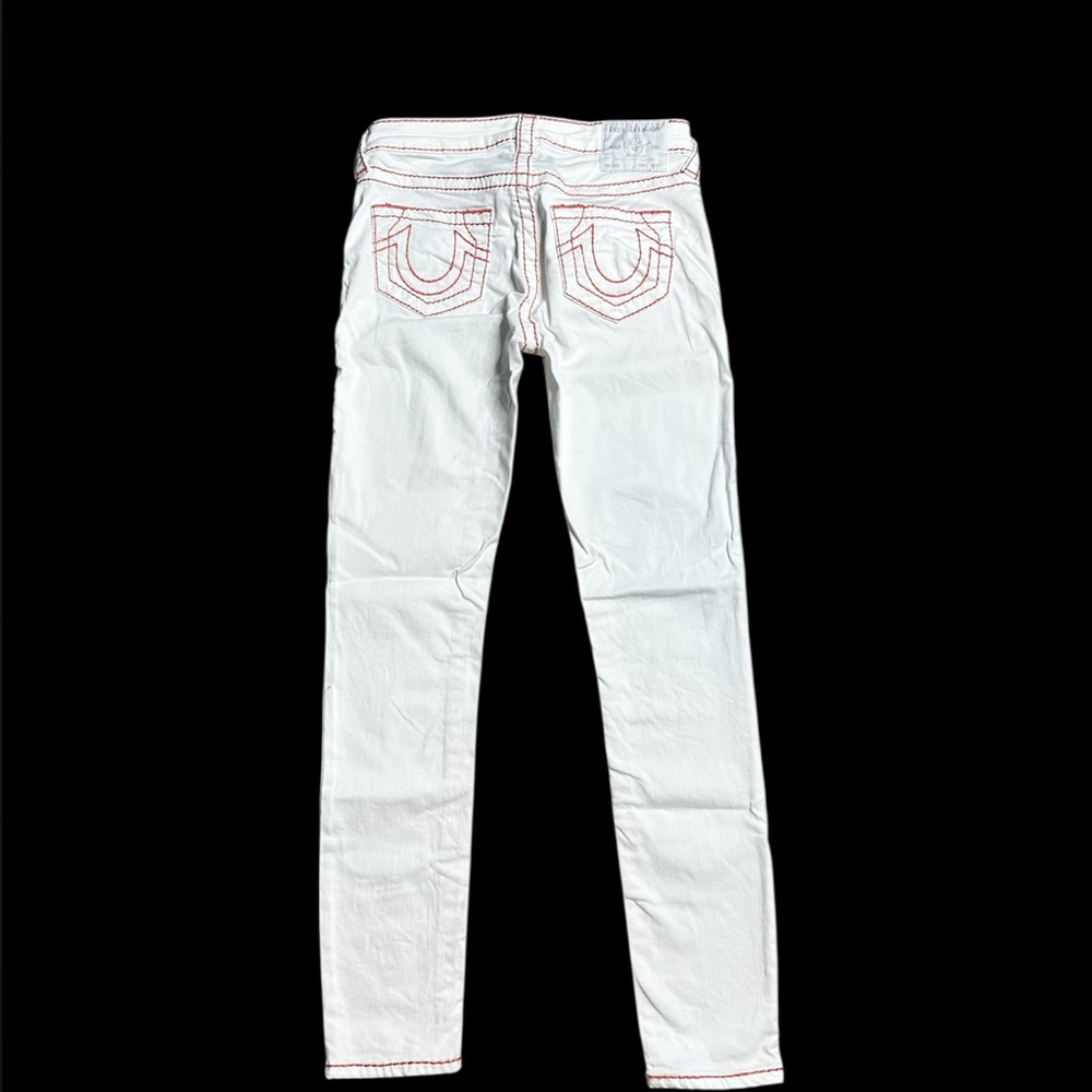 True Religion Halle White Super Skinny Jean 25